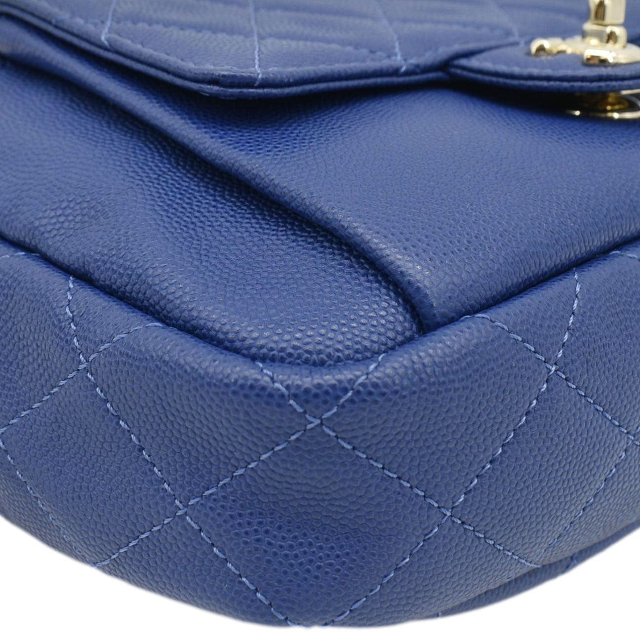 CHANEL CC Day Camera Small Caviar Leather Crossbody Bag Blue
