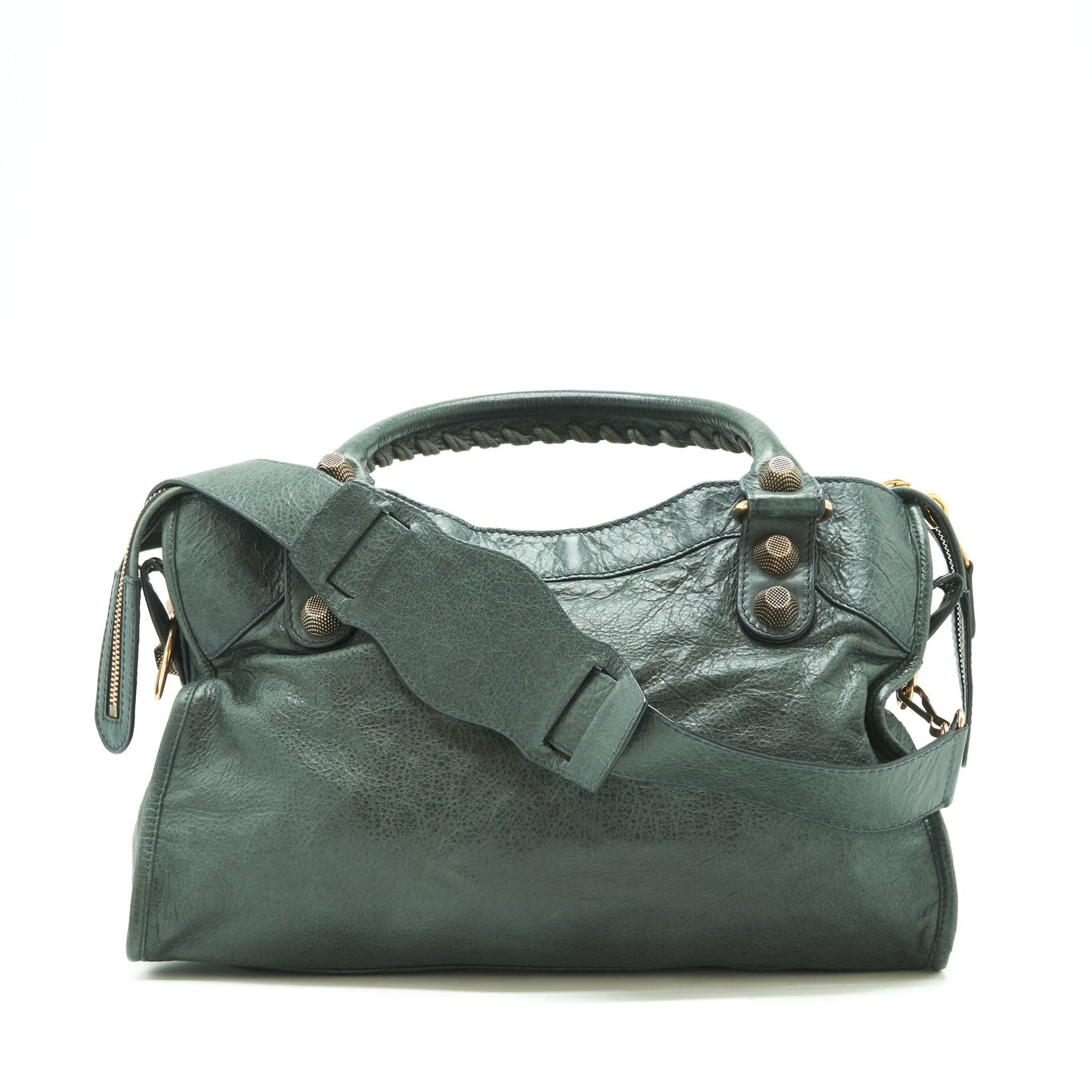 Balenciaga Tote Purse Dark Grey with Giant stud hardware