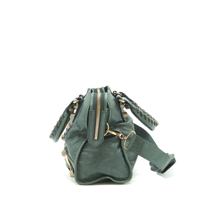 Balenciaga Tote Purse Dark Grey with Giant stud hardware