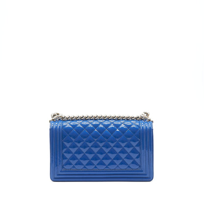 Chanel Medium Boy Chanel Patent leather Electric Blue HW