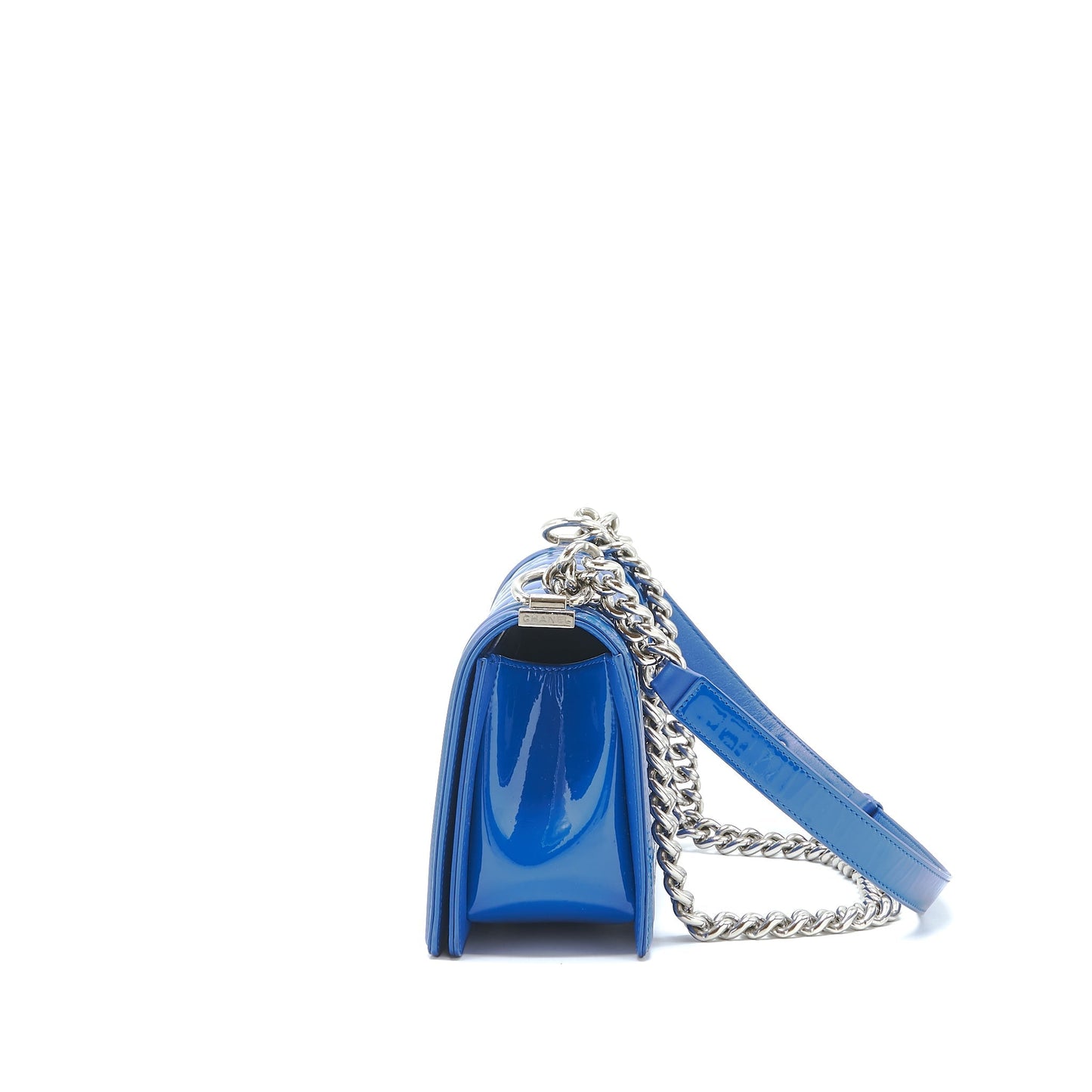 Chanel Medium Boy Chanel Patent leather Electric Blue HW