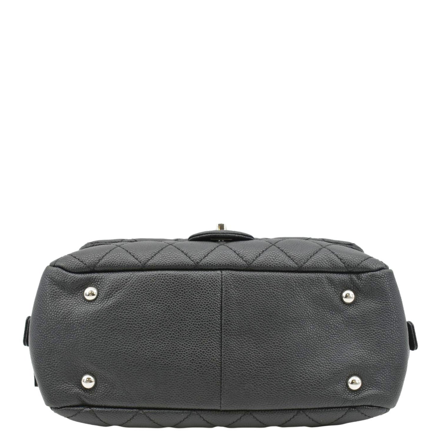 CHANEL Camera Quilted Caviar Leather Shoulder Bag Black