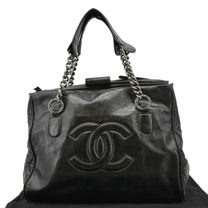 CHANEL Perfect Day Large Leather Tote Bag Black