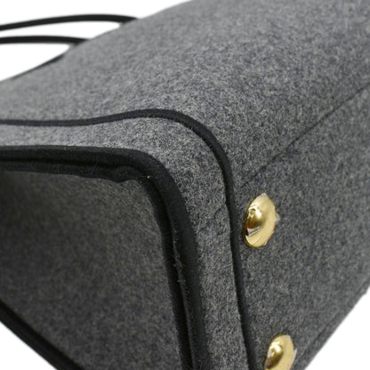 FENDI Sunshine Flannel Wool Shoulder Bag Grey