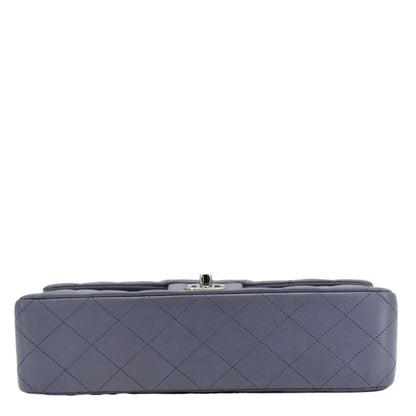 CHANEL Classic Double Flap Quilted Leather Shoulder Bag Lavender