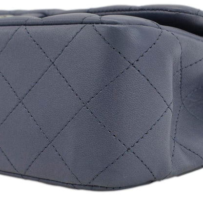 CHANEL Classic Double Flap Quilted Leather Shoulder Bag Lavender