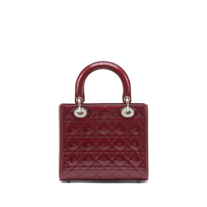Dior lady Dior medium patent leather Red