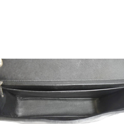 CHANEL Classic Maxi Single Flap Caviar Leather Shoulder Bag Black