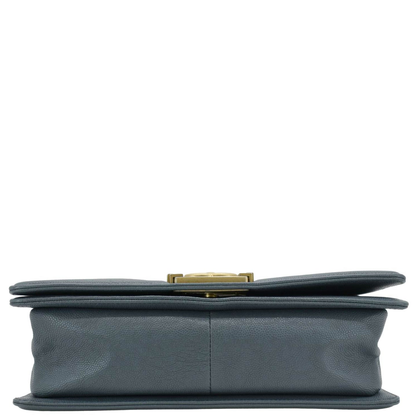 CHANEL Boy Flap Medium Caviar Quilted Leather Shoulder Bag Blue