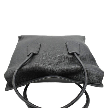 BURBERRY Baynard Medium Grainy Calfskin Leather Tote Bag Black