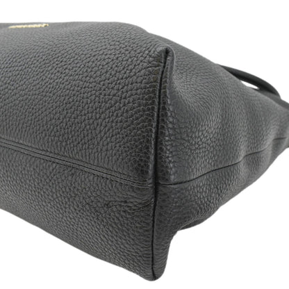 BURBERRY Baynard Medium Grainy Calfskin Leather Tote Bag Black