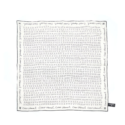 Chanel Silk Twill Hair accessory white and black