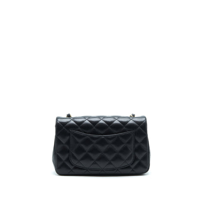 Chanel Mini Rectangular Flap Bag Lambskin Black LGHW(Microchipï¼