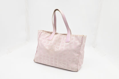 Chanel New Travel Line Tote in Pink Canvas