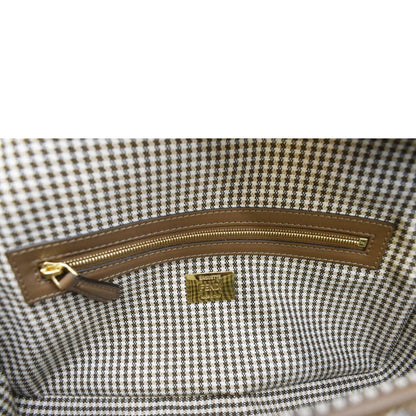 FENDI Houndstooth Baguette Zucca Wool Medium Shoulder Bag Olive
