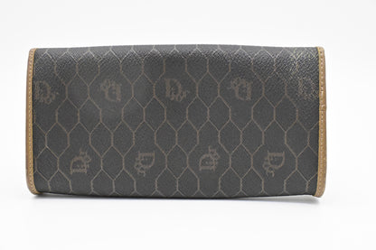 Dior Wallet in Black Honeycomb Canvas