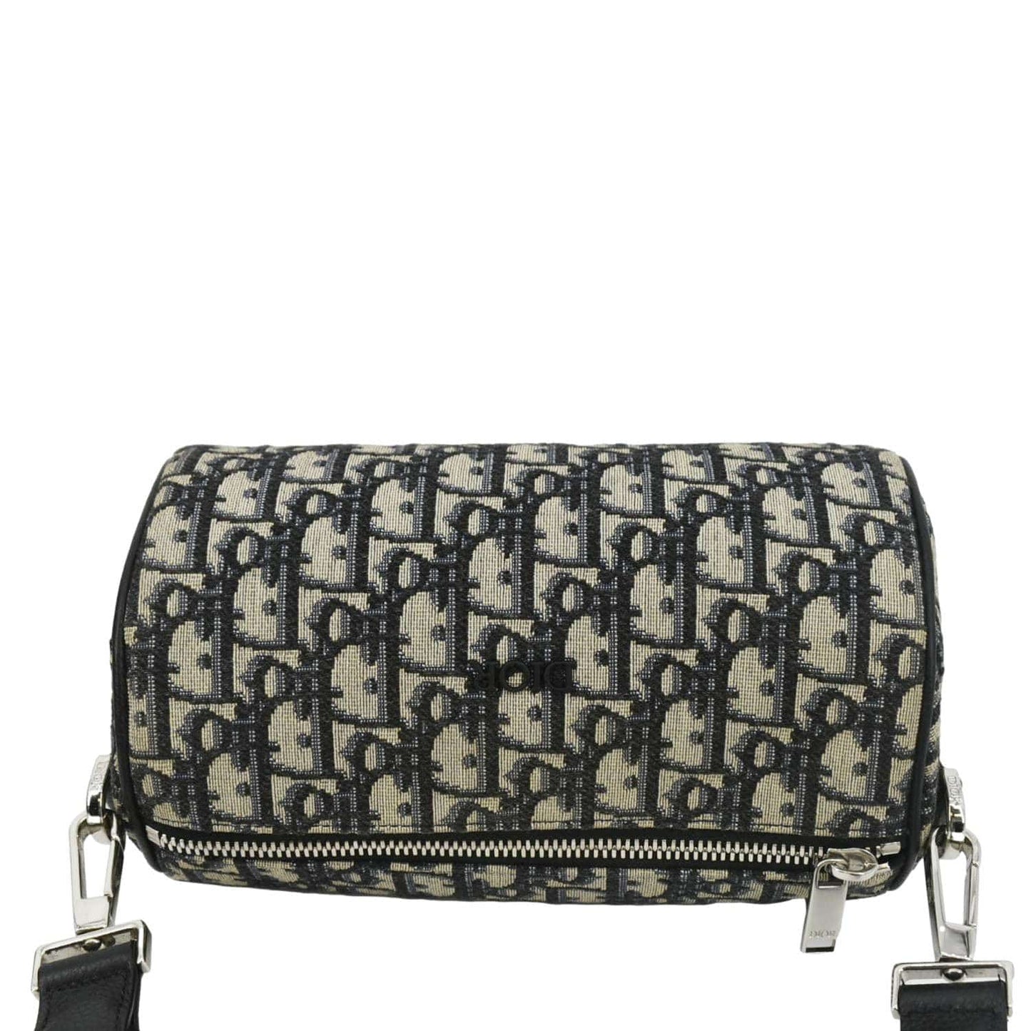 CHRISTIAN DIOR Roller Oblique Canvas Messenger Bag Navy Blue