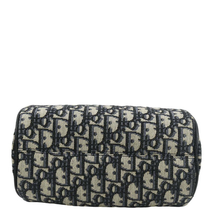CHRISTIAN DIOR Roller Oblique Canvas Messenger Bag Navy Blue