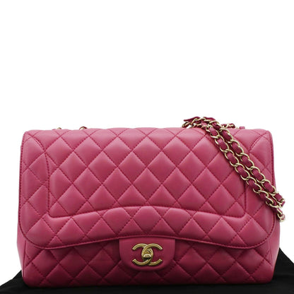 CHANEL Mademoiselle Chic Flap Medium Leather Shoulder Bag Pink
