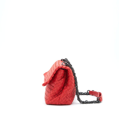Bottega Veneta Olympia Purse Red