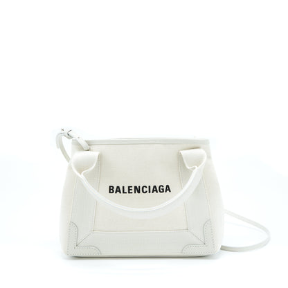Balenciaga Cabas Fabric/Leather Off white