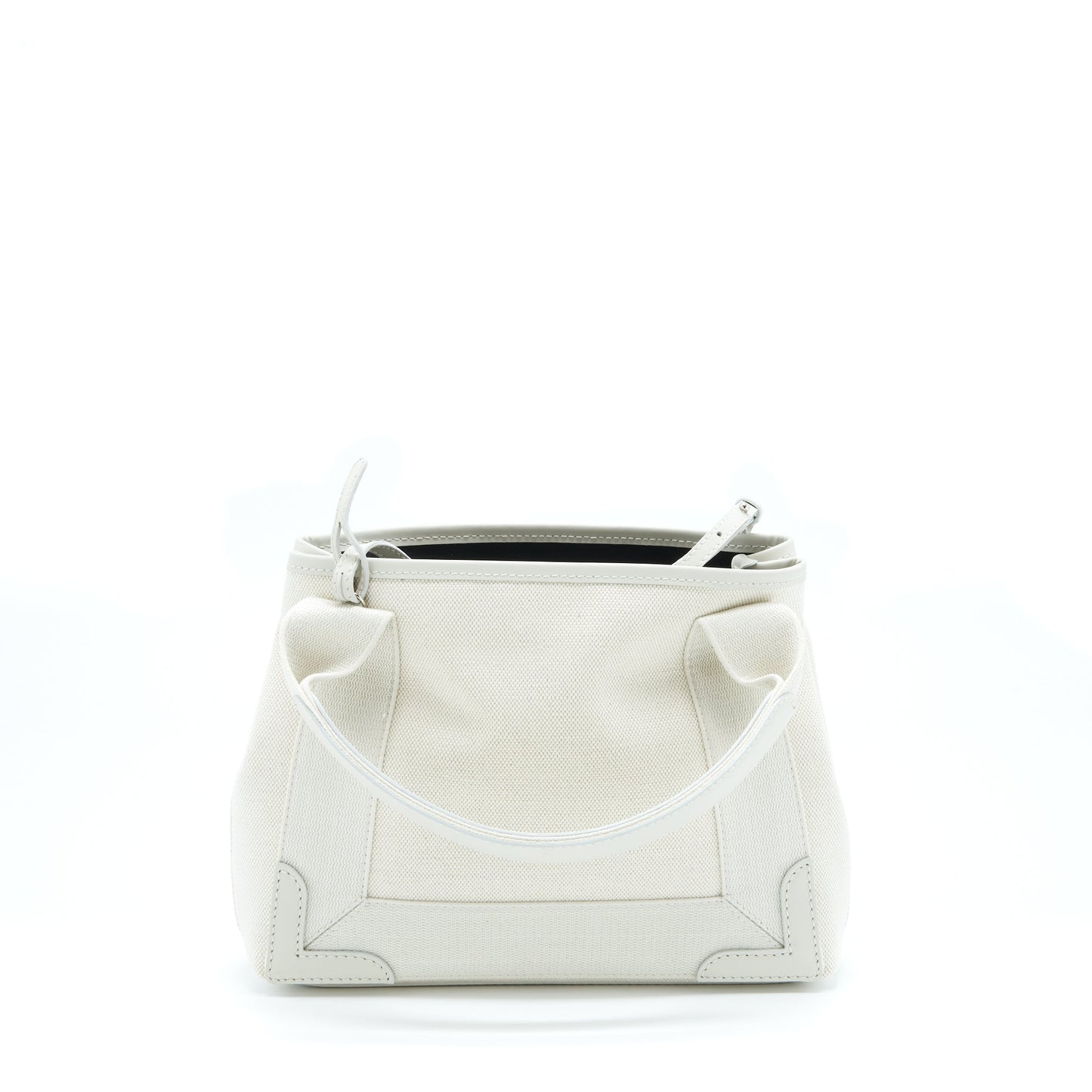 Balenciaga Cabas Fabric/Leather Off white