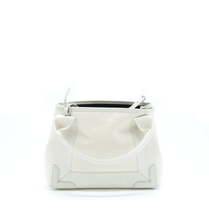Balenciaga Cabas Fabric/Leather Off white