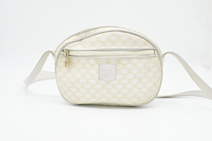 Celine Crossbody in White Macadam Canvas