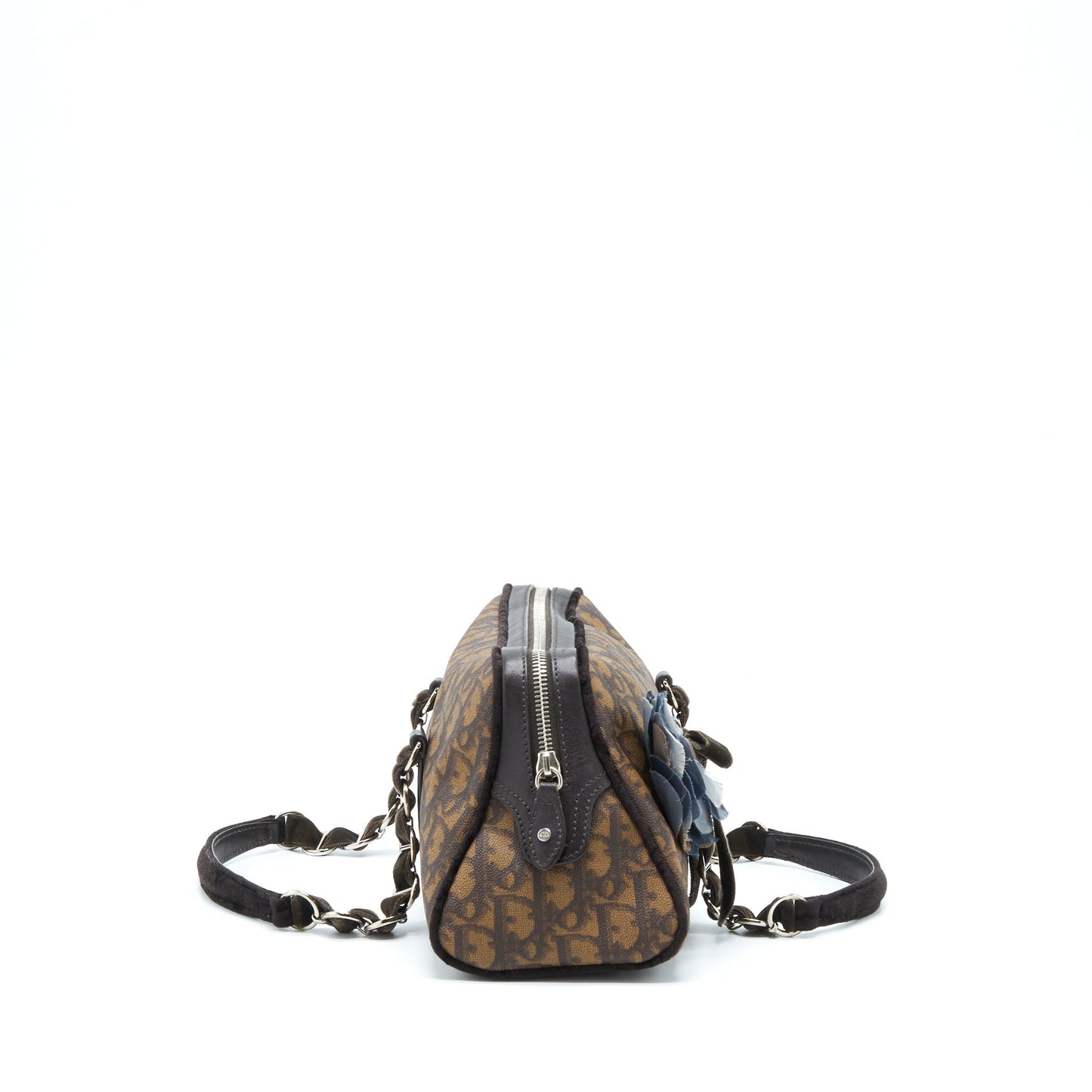 Dior Vintage Romantique Trotter Purse Canvas/Velvet