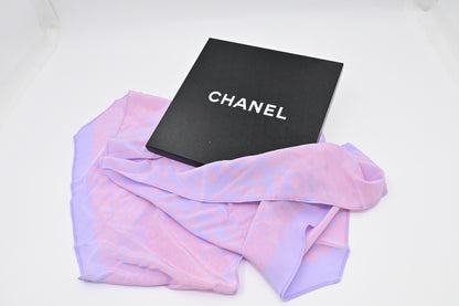 Chanel Scarf in Purple and Pink Silk