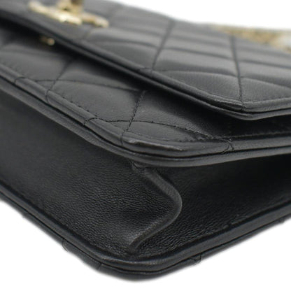 CHANEL Trendy CC Woc Lambskin Leather Crossbody Bag Black