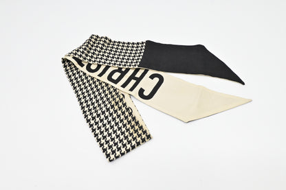 Dior 30 Montaigne Mitzah in Off White and Black Silk