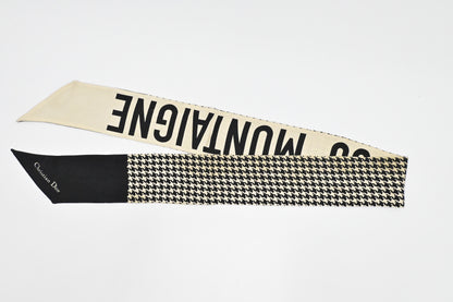 Dior 30 Montaigne Mitzah in Off White and Black Silk