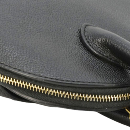 BALENCIAGA Ville Top Handle Grained Leather Crossbody Bag Black