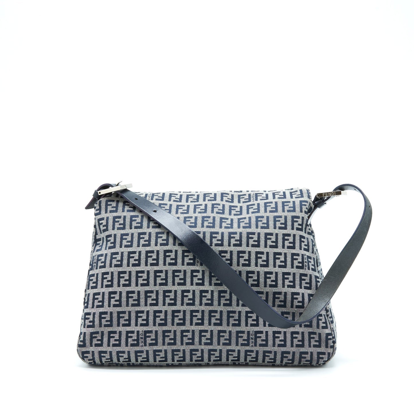 Fendi Vintage Baguette Should Purse Fabric Black/Grey