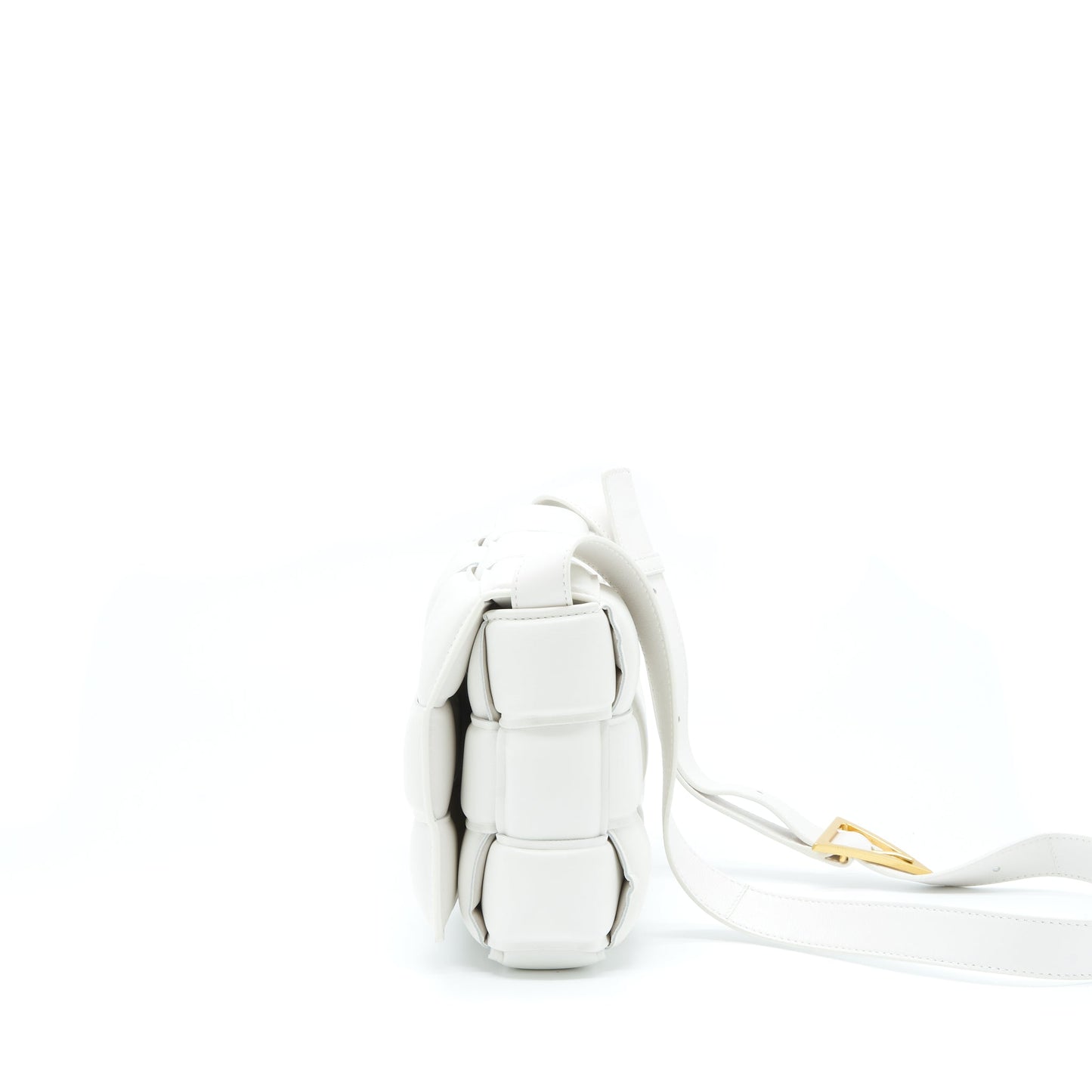 Bottega Veneta Padded Cassette Purse Lambskin Chalk