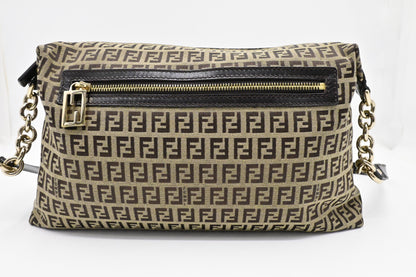 Fendi Crossbody Bag in Brown Zucchino Canvas