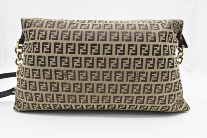 Fendi Crossbody Bag in Brown Zucchino Canvas
