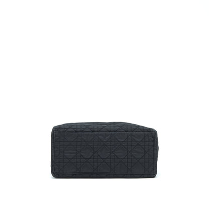 Dior Vintage Medium Lady Dior Nylon/Fabric Black