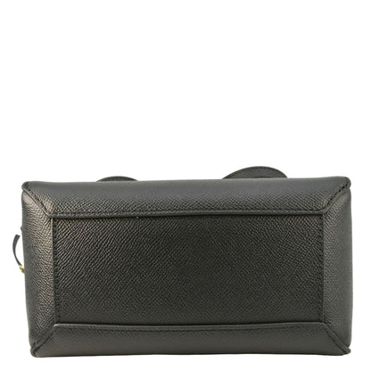 CELINE Nano Belt Grained Leather Shoulder Bag Black