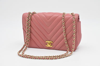 Chanel Small Statement Flap in Pink Leather