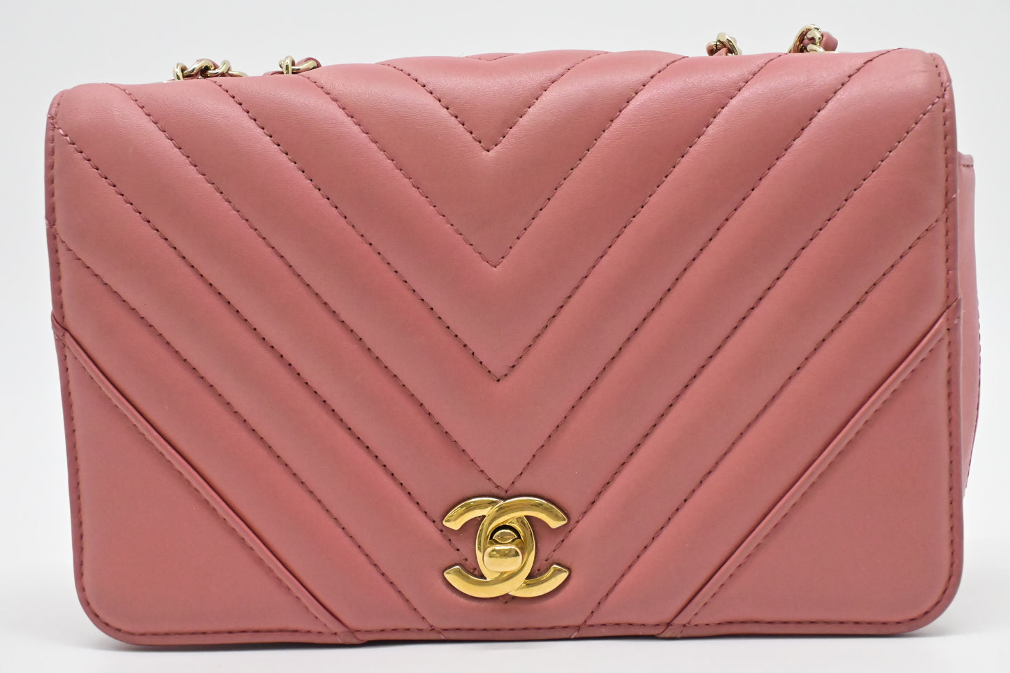 Chanel Small Statement Flap in Pink Leather