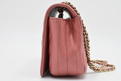 Chanel Small Statement Flap in Pink Leather