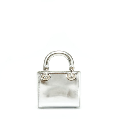 Dior Mini Lady Dior Metallic Silver