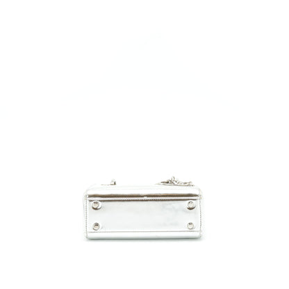 Dior Mini Lady Dior Metallic Silver