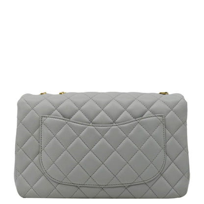 CHANEL Sweet Camellia Flap Adjustable Chain WOC Quilted Leather Crossbody Bag Light Blue