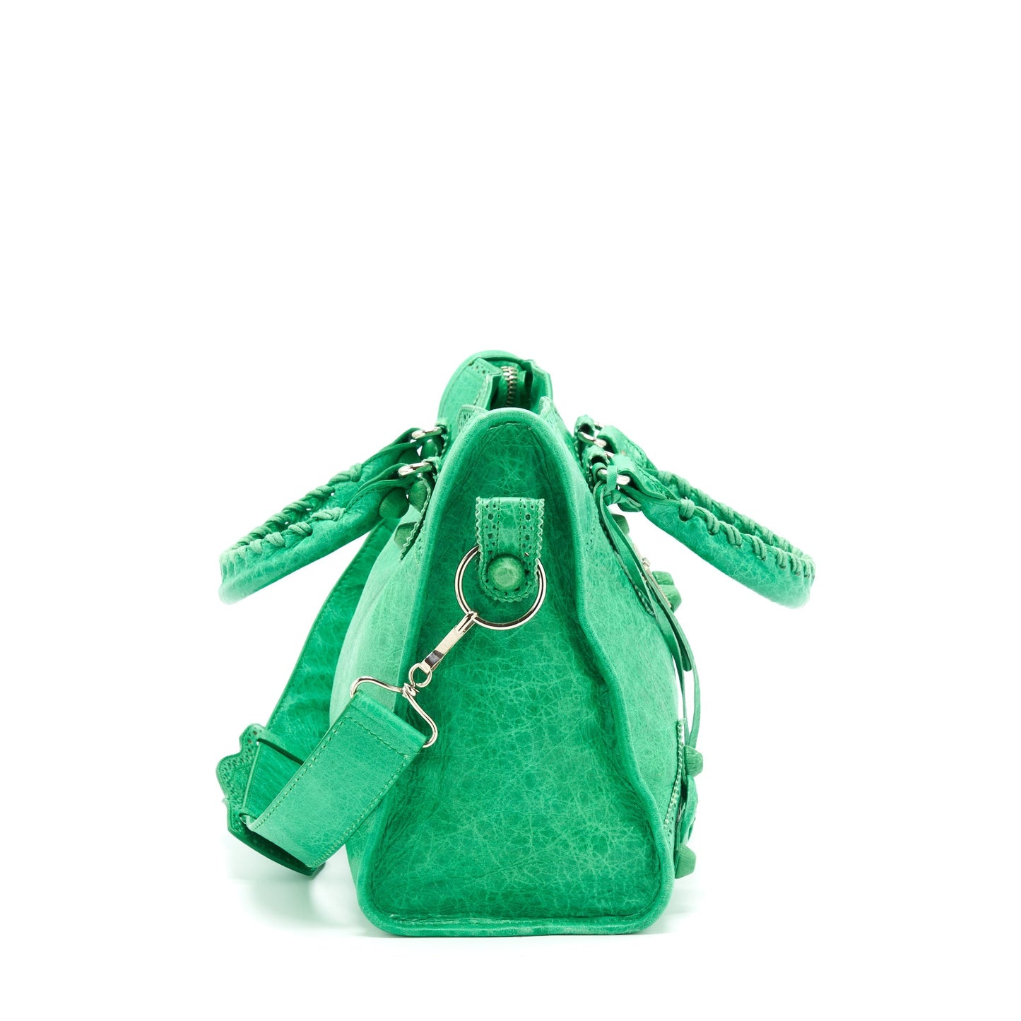 Balenciaga Lace City Purse Green