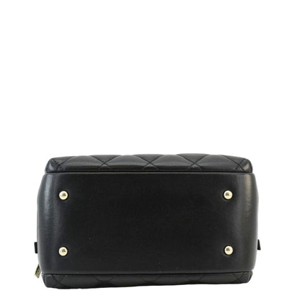 CHANEL Trendy CC Bowling Quilted Leather Shoulder Bag Black
