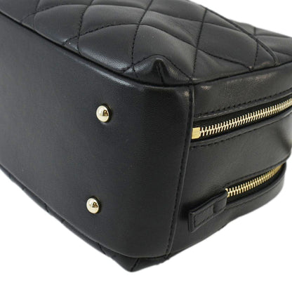 CHANEL Trendy CC Bowling Quilted Leather Shoulder Bag Black