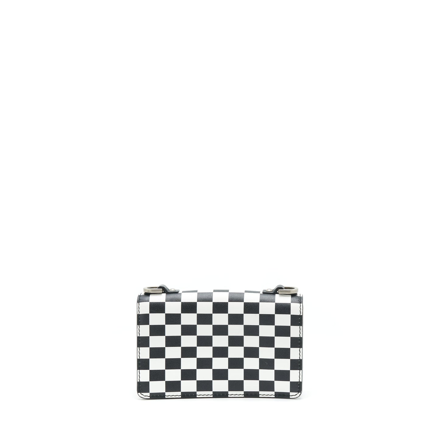 Dior Mini Jâadior Flap Purse Black/ White With Wide Shoulder Strap
